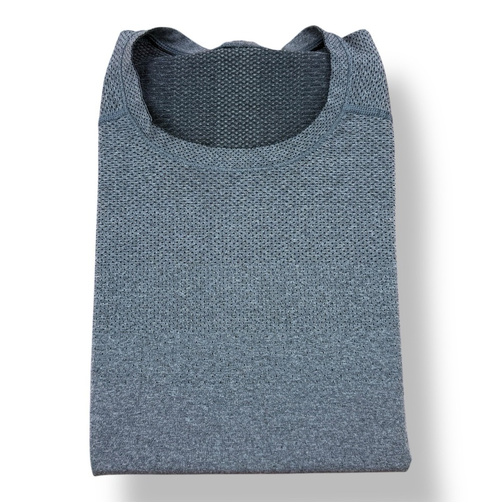 Lululemon Metal Vent Athletic Stretch Shirt XL Heather Gray "Get Dirty" "Get Out